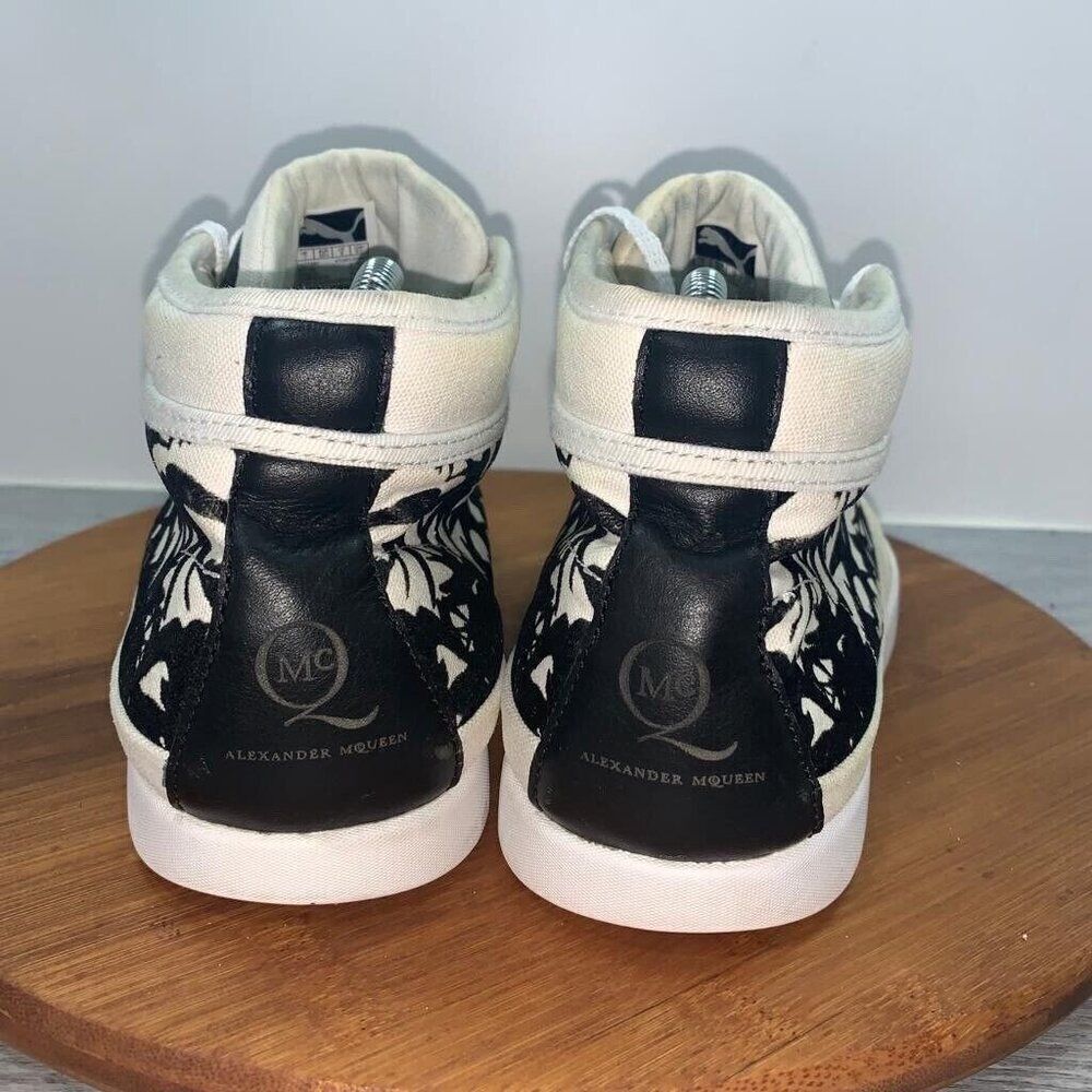 Puma McQ Alexander McQueen Men’s 8 Swallow Swarm White Canvas High Top Sneaker - Picture 5 of 12